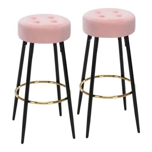 Livin Styles Harsh Pink Color Ceazar Counter Stool by Livinstyles : Colours available: LightPink, Black 4 2
