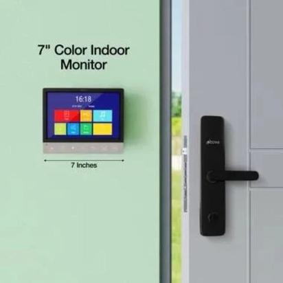 Ozone Smart Bluetooth External Lock and Video Door Phone Combo - OFDL-IRIS-VDP-OL-COMBO STD BLACK by Ozone : Colours available: Black 2 4