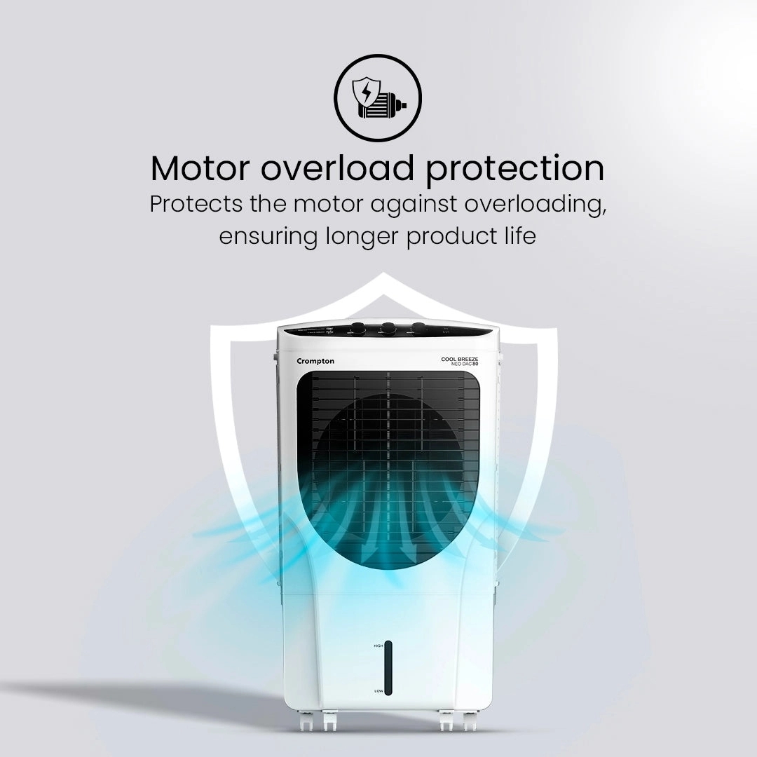 Crompton Ozone Royal Air Cooler - 80-L by Crompton : Colours available: Black, White 9 5