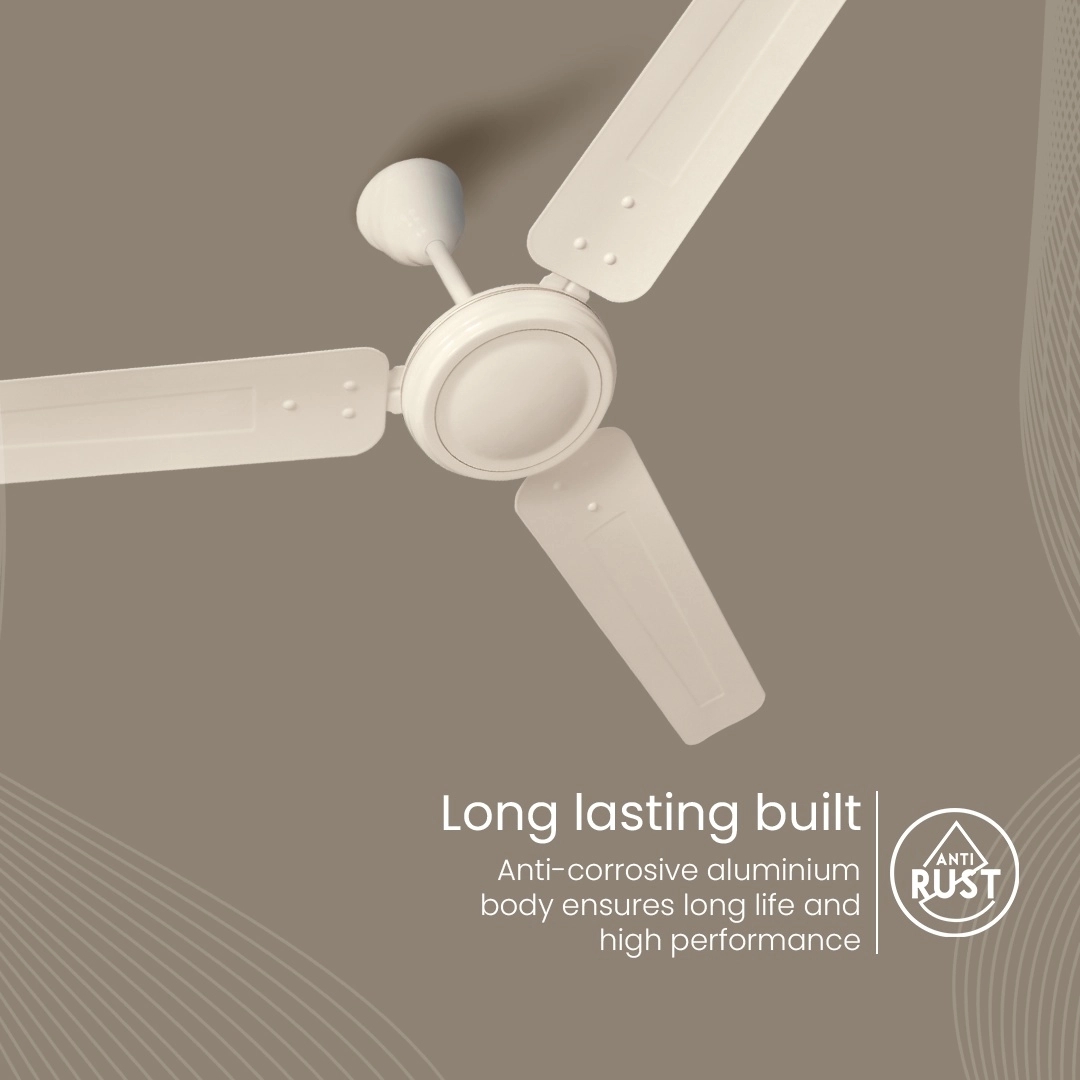 Crompton Surebreeze Gallop| Ceiling Fan - Ivory by Crompton : Colours available: Ivory 6 3