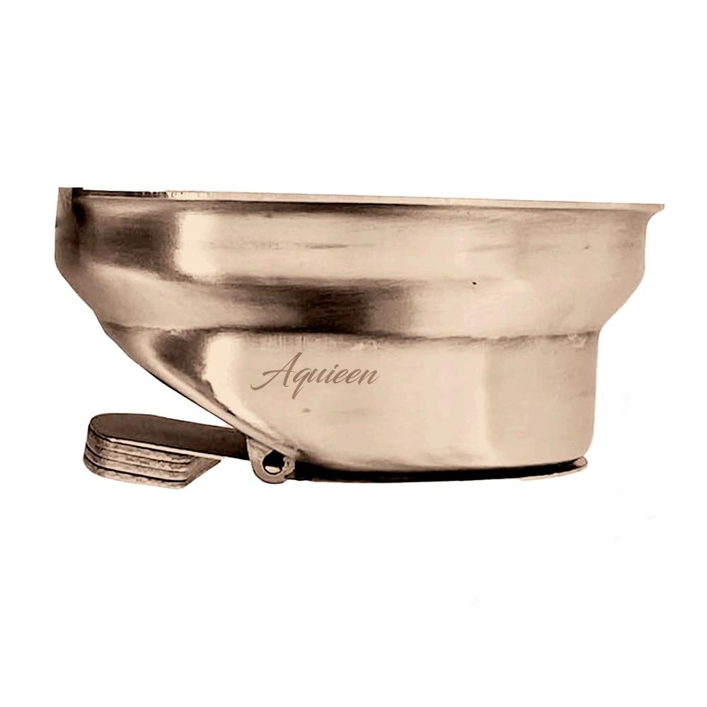 Aquieen 5-Inch Anti-Foul Cockroach Trap | Brushed Rose Gold SS304 Floor Drain Cover for Kitchen & Bathroom 1
