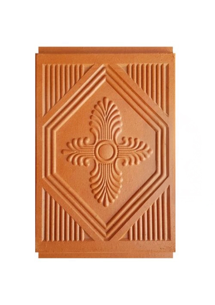 Mangalore Ceiling Tiles - Flower Pattern by Mangalore Roof Tiles : Colours available: Orange
