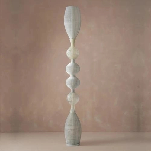 The Living Influence Notto White Column Floor Lamp