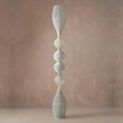 The Living Influence Notto White Column Floor Lamp