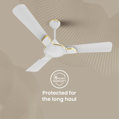 Crompton Premion Avancer Swirl | Ceiling Fan - Conch Cream by Crompton : Colours available: MintCream 2 4