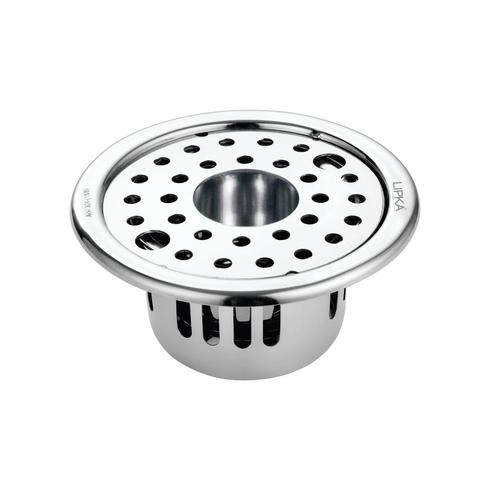 Lipka Round Floor Drain (5 inches) with Cockroach Trap, Lock & Hole