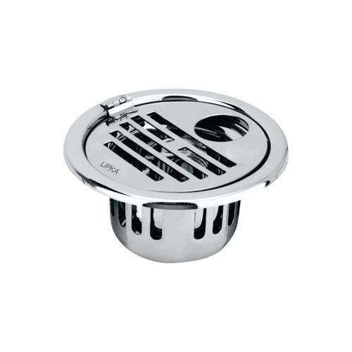 Lipka Golden Classic Jali Round Floor Drain (5 Inches) with Hinge, Hole and Cockroach Trap
