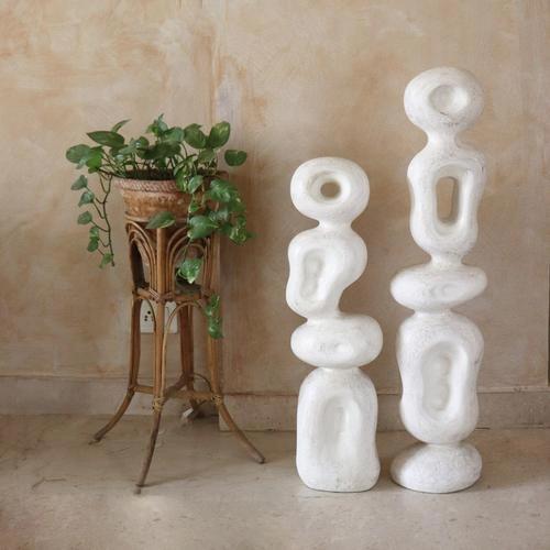 The Living Influence Ren Organic Sculpture - White 3