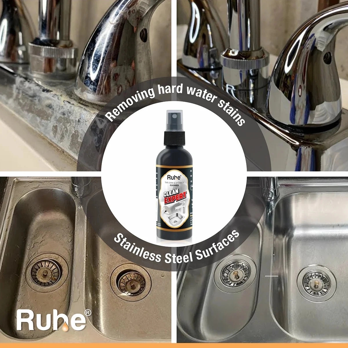 Ruhe Clean Expert - Tap Sink And Shower Cleaner Pack of 2 by Ruhe 5 4