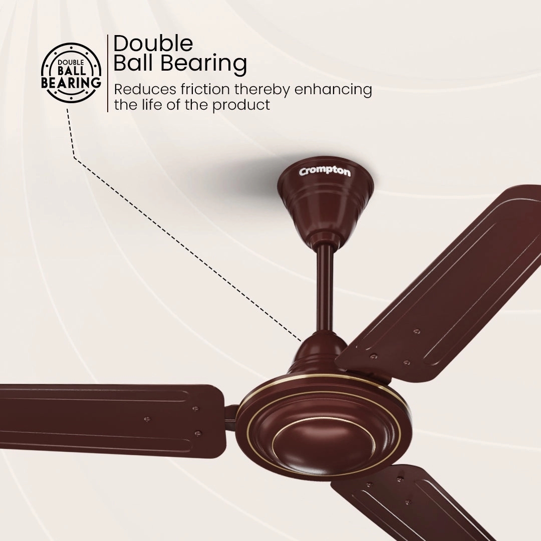 Crompton Surebreeze Brizair| Ceiling Fan - Brown by Crompton : Colours available: Brown 3 2