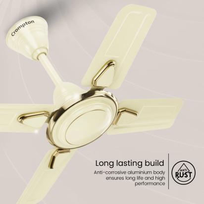 Crompton Surebreeze Super Briz Deco | Ceiling Fan - Briken Ivory by Crompton : Colours available: Ivory 6 2