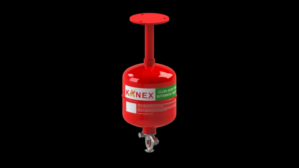 2 KG Automatic Modular Fire Extinguisher - Clean Agent HFC326FA Type by Kanex : Colours available: Red