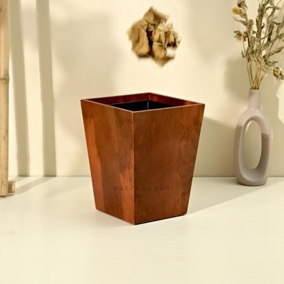 Brick Brown Dwindle Wastebasket by Brick Brown : Colours available: Brown