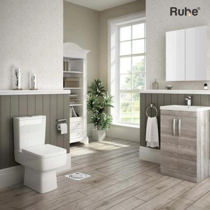 Ruhe Vertical Neon Square Floor Drain 5 x 5 Inches With Hinge by Ruhe : Colours available: Silver 1 4