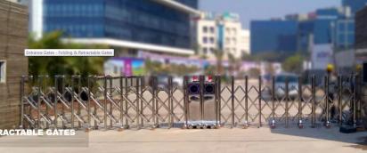 Avians Folding and Retractable Gates by Avians : Colours available: Silver
