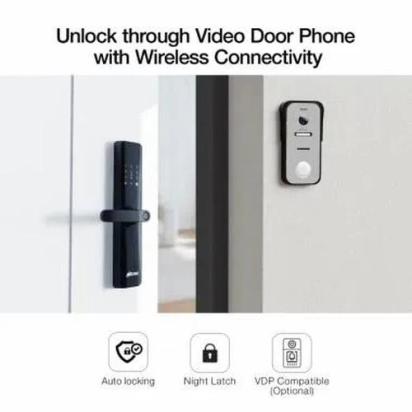 Ozone Smart Bluetooth External Lock and Video Door Phone Combo - OFDL-IRIS-VDP-OL-COMBO STD BLACK by Ozone : Colours available: Black 1 3