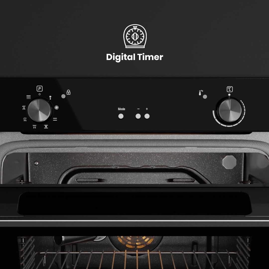 Crompton GrandArt Pyrolytic Oven 78 Ltrs by Crompton : Colours available: Black 2 3