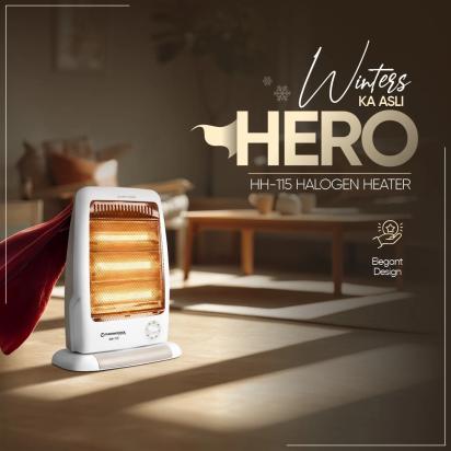 Thermocool Halogen Heater HH-115 by Thermocool : Colours available: White 1 1