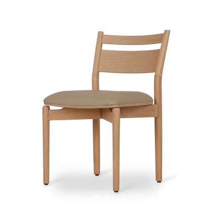 Alankaram Vahva - Beech Dining Chair, Upholstered Seat, Sale by Alankaram : Colours available: Wheat 2 1