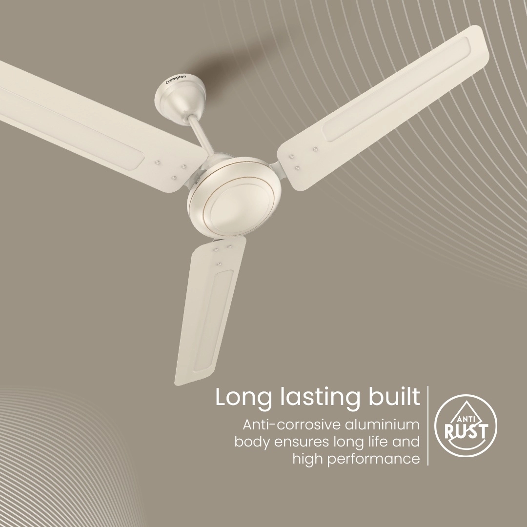 Crompton Surebreeze Starspeed| Ceiling Fan - Ivory by Crompton : Colours available: Ivory 5 3