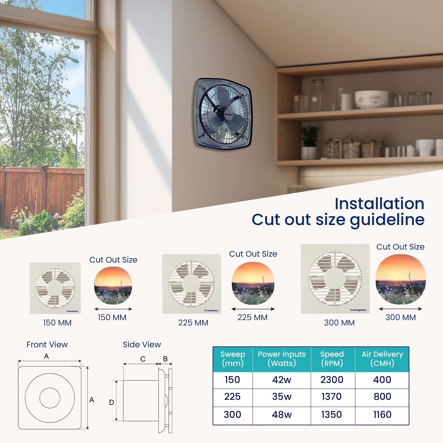 Crompton Driftair Exhaust Fan by Crompton : Colours available: Gray 3 2