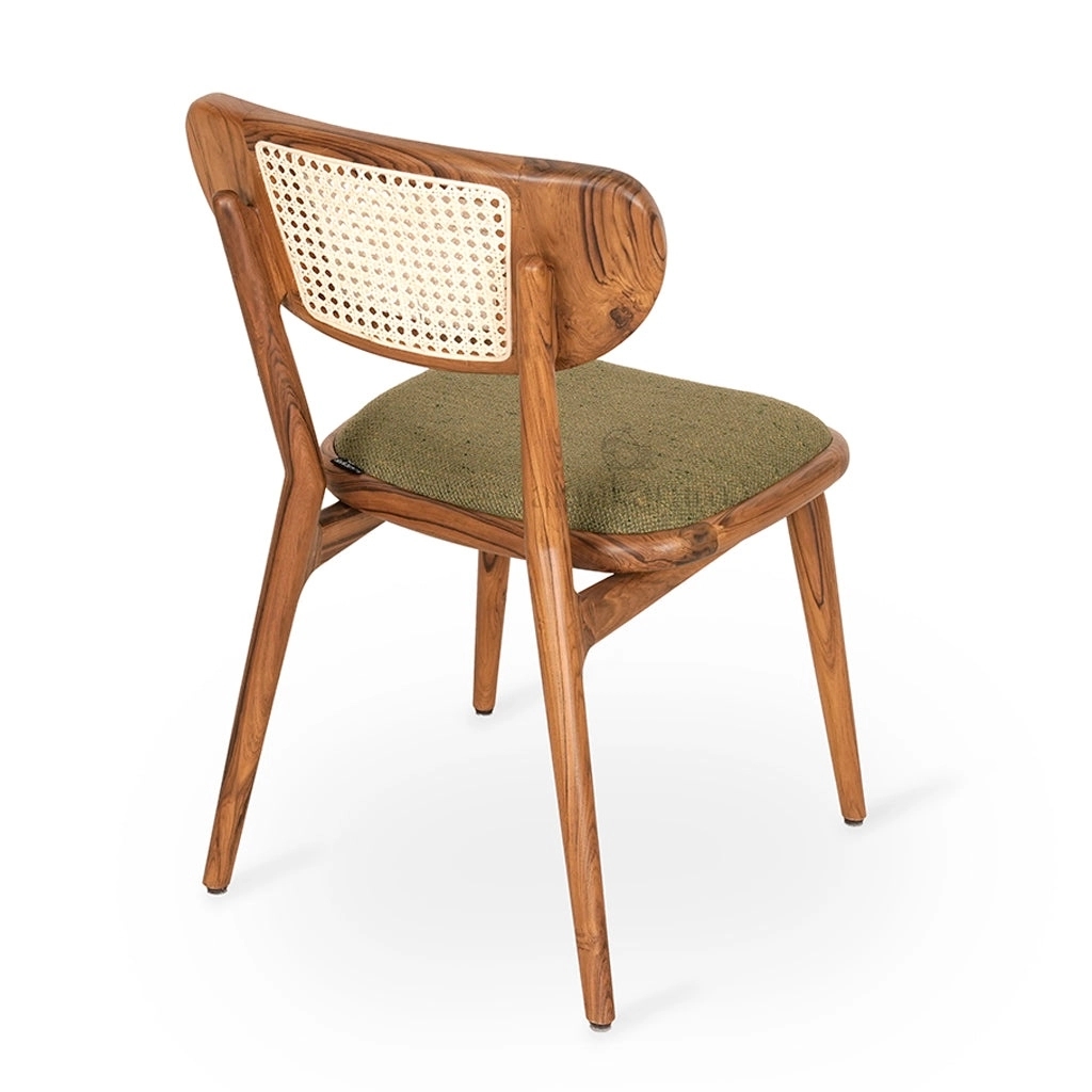 Alankaram Aria - Teak Dining Chair by Alankaram : Colours available: Green 4 3