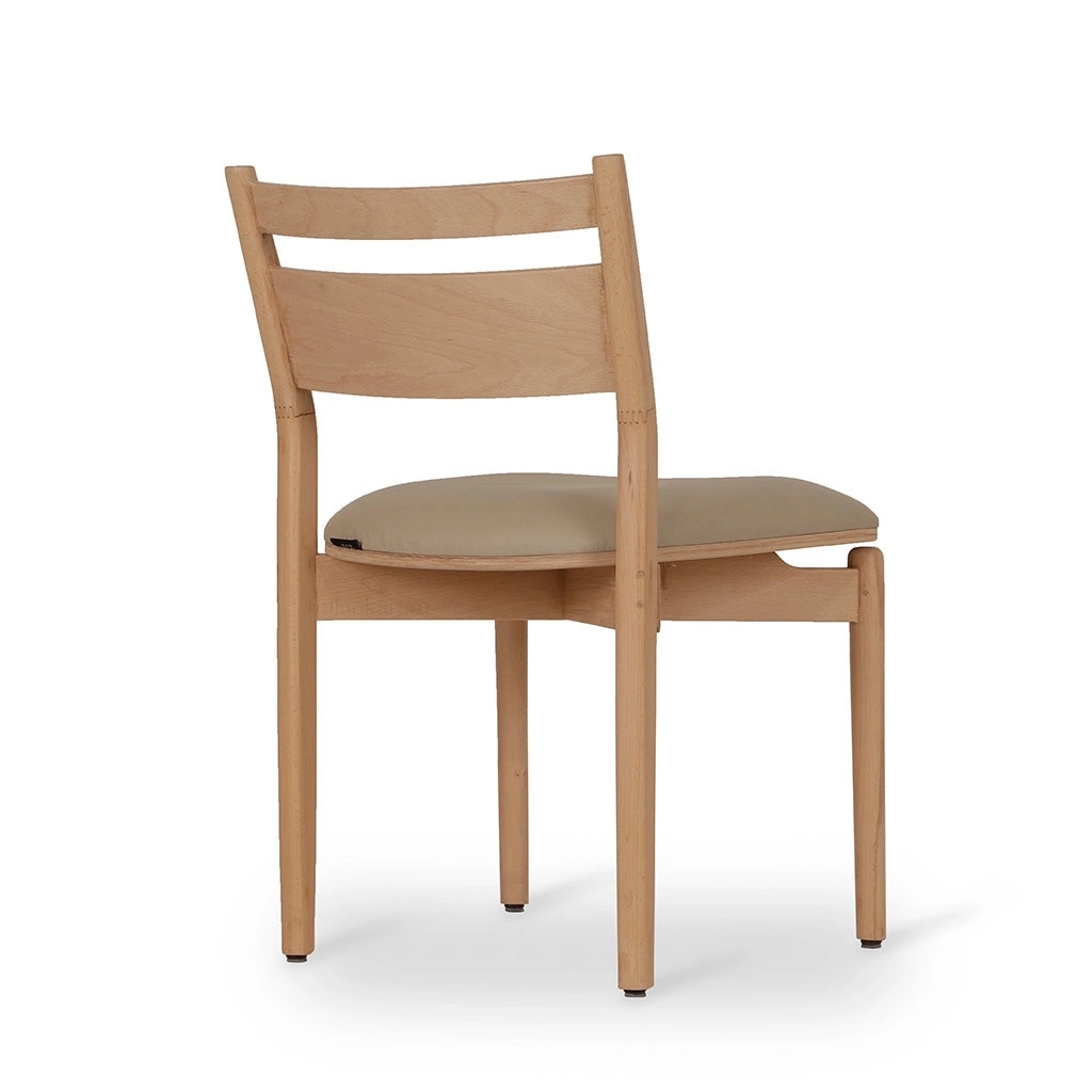Alankaram Vahva - Beech Dining Chair, Upholstered Seat, Sale by Alankaram : Colours available: Wheat 3 2