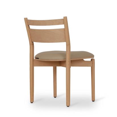 Alankaram Vahva - Beech Dining Chair, Upholstered Seat, Sale by Alankaram : Colours available: Wheat 3 2