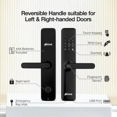 Ozone Smart Bluetooth External Lock and Video Door Phone Combo - OFDL-IRIS-VDP-OL-COMBO STD BLACK by Ozone : Colours available: Black 4 6