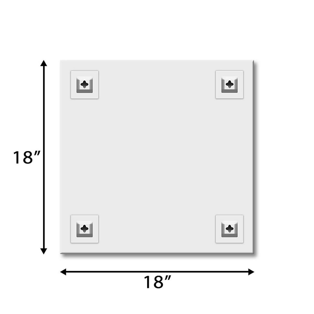 FlairGlass Frameless Square Mirror For Bathroom Wall - 18 inches x 18 inches 3