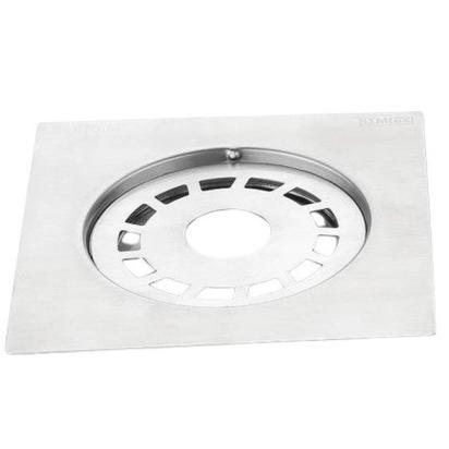 Aquieen 5x5 Inch Floor Grating / Drainer With Pipe Hole | Square Design & SS304 Drainer In Matte Finish | Anti-Clog & Drain Cover & Kitchen by Aquieen : Colours available: Chrome 1 1
