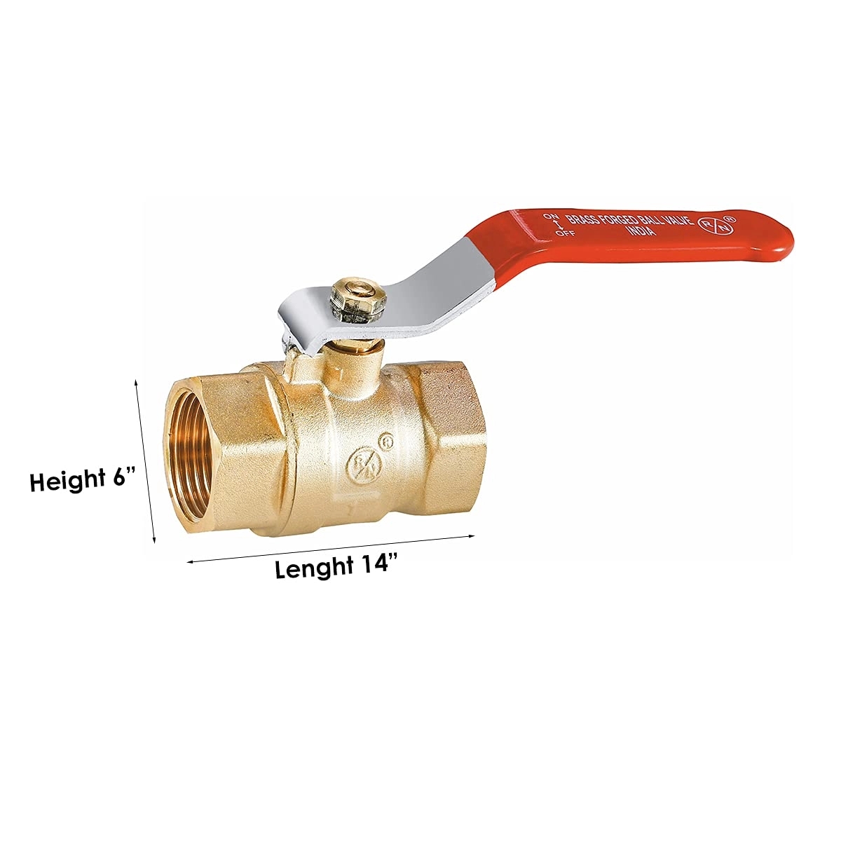 RN Forged Brass Ball Valve by RN Valves : Colours available: Gold 1 5