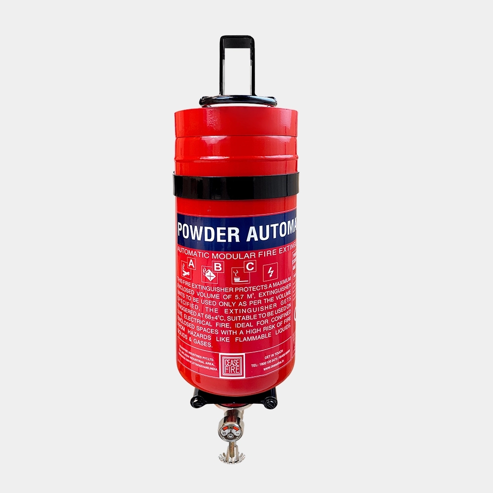 Ceasefire Automatic Fire Extinguishers - ABC Powder (Wall Mounted) by Ceasefire : Colours available: Red 4 3