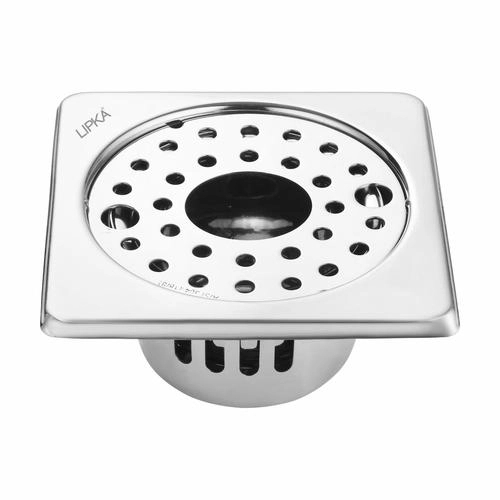 Lipka Square Floor Drain (5 x 5 Inches) with Lock, Hole and Cockroach Trap