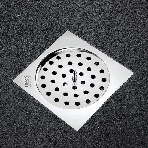 Lipka Square Flat Cut Floor Drain (6 x 6 Inches) with Lid and Cockroach Trap 1
