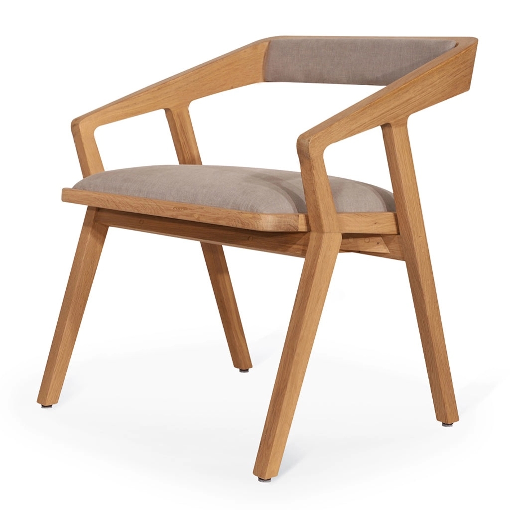 Alankaram Casilla - Ash/Oak/Beech Dining Chair, Upholstered Back, Grey Fabric by Alankaram : Colours available: WoodyBrown, Grey 1 1