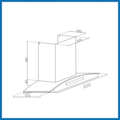 Glen Chimney Hood 6026 BLDC Auto Clean 60 BL 4