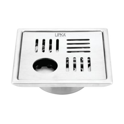 Lipka Pink Exclusive Square Floor Drain with Hole and Cockroach Trap by Lipka Home