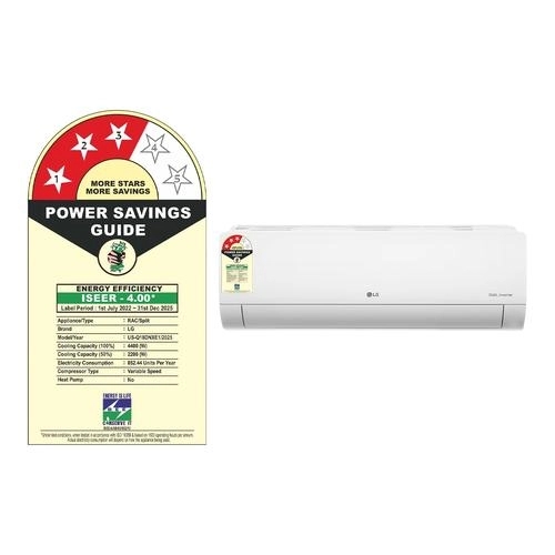 LG 3 Star (1.5) Split AC, AI Convertible 6-in-1 Cooling, Diet Mode+, Gold Fin+, 100% Copper Tubes, 4.4 kW, 2025 Model by LG : Colours available: White 3 2