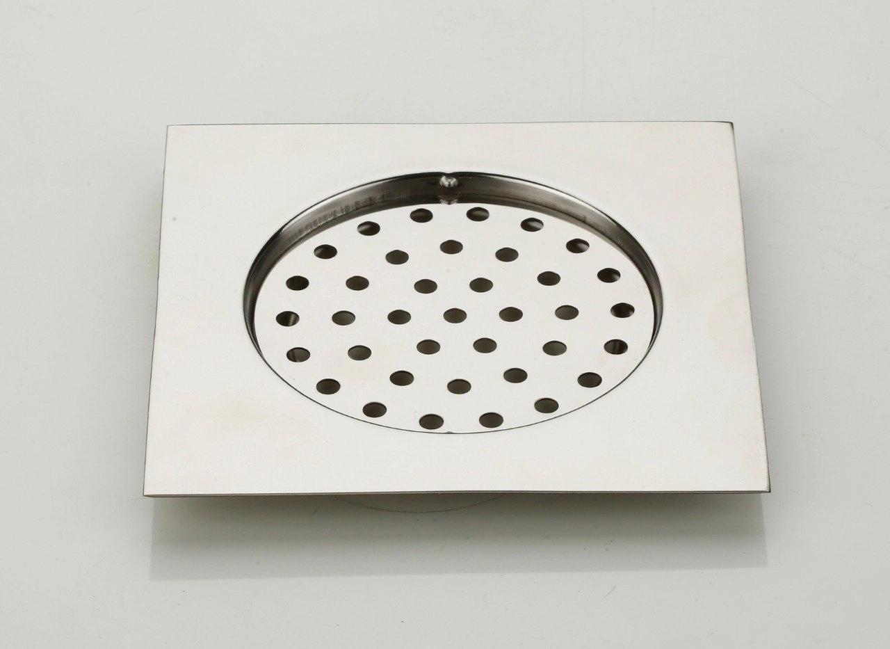 Aquieen 5x5 Inch Floor Grating / Drainer In Matte Finish | Classic Square Design & SS304 Drainer | Anti-Clog & Drain Cover & Kitchen 2