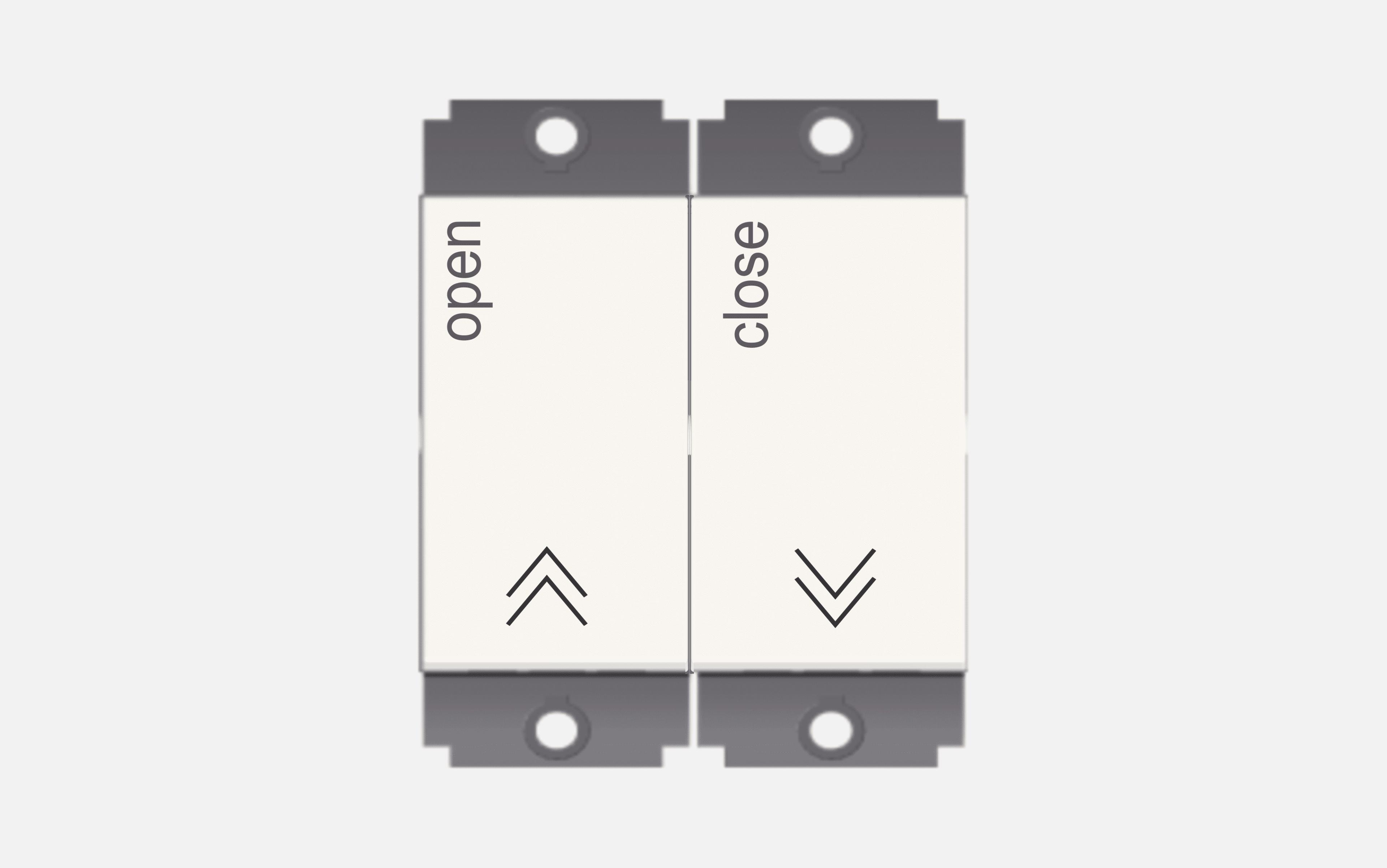 Norisys Frost White Push Button Station Open - Close (Collorless Style) - 2 Module