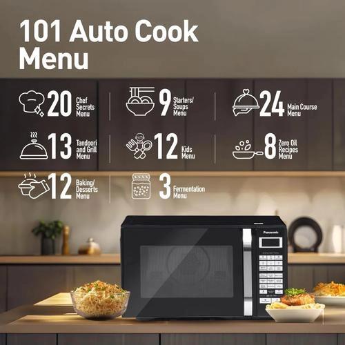Panasonic 29L Convection Microwave Oven (NN-CT614NBFG, Black Mirror, Zero Oil, Dual Magic Grill, 101 Auto Cook Menus) 1