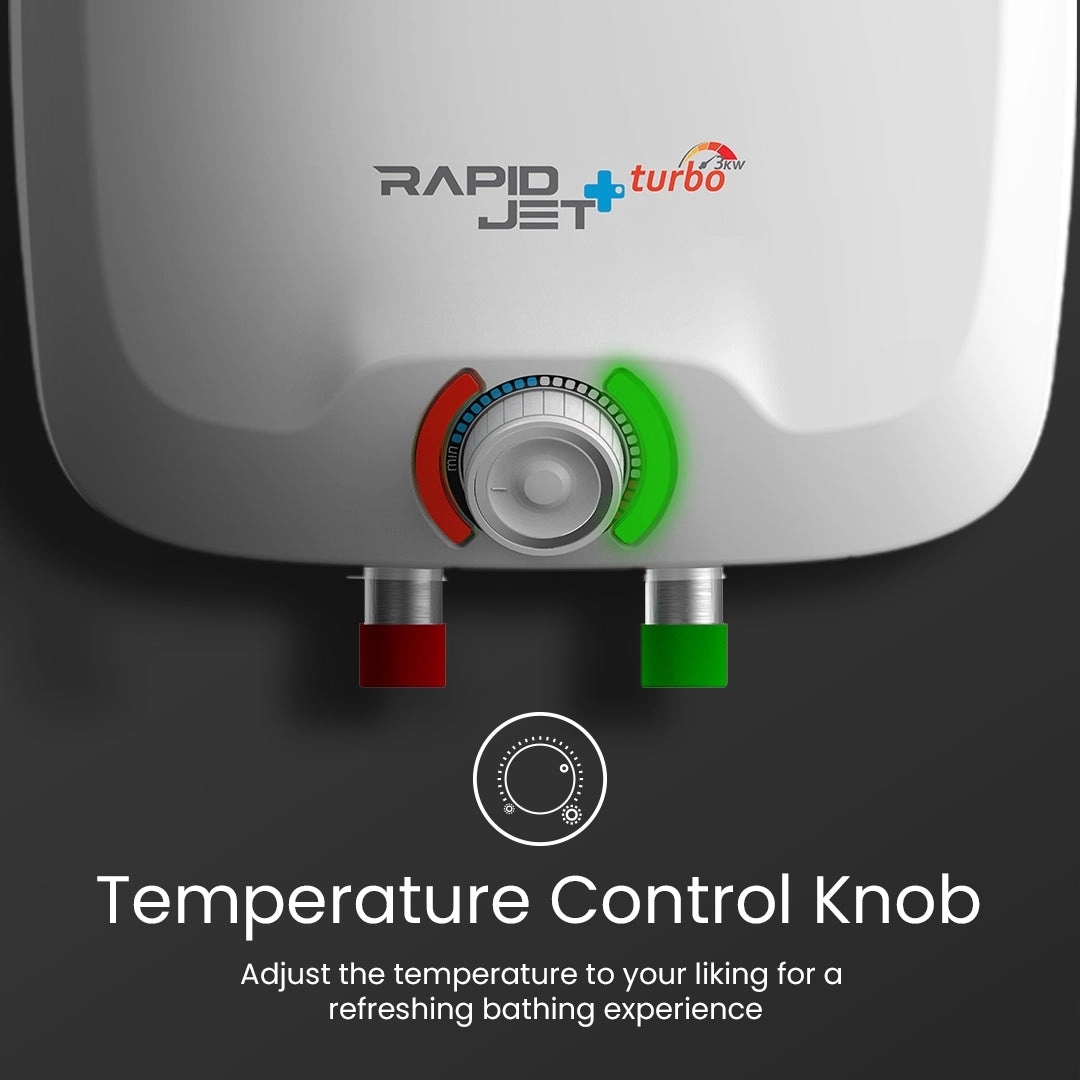 Crompton Rapidjet Plus Turbo 3000W Storage Water Heater - 6-L by Crompton : Colours available: White 4 4