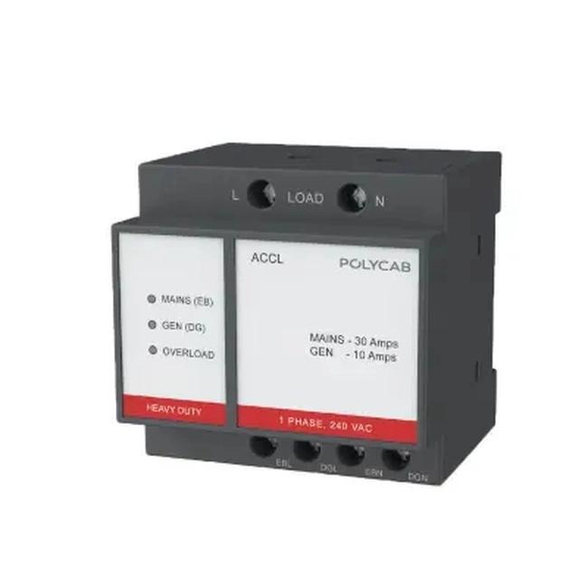 Polycab ACCL|Single Phase|30 MAINS (EB) Current Rating (A)|10 GEN (DG) Current Rating (A)