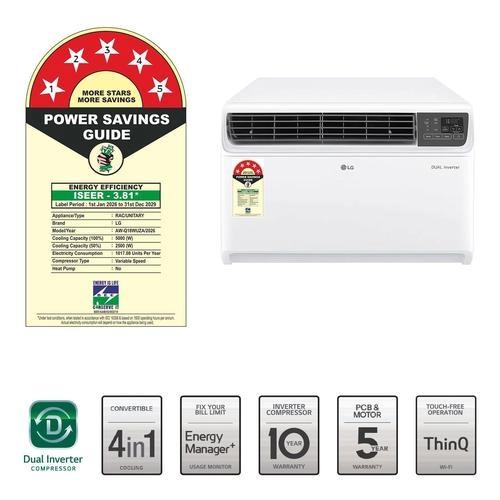 LG 5 Star (1.5) Window AC, Convertible 4-in-1 Cooling, Dual Inverter Compressor, 100% Copper Tubes, 5.0 kW, 2026 Model 2