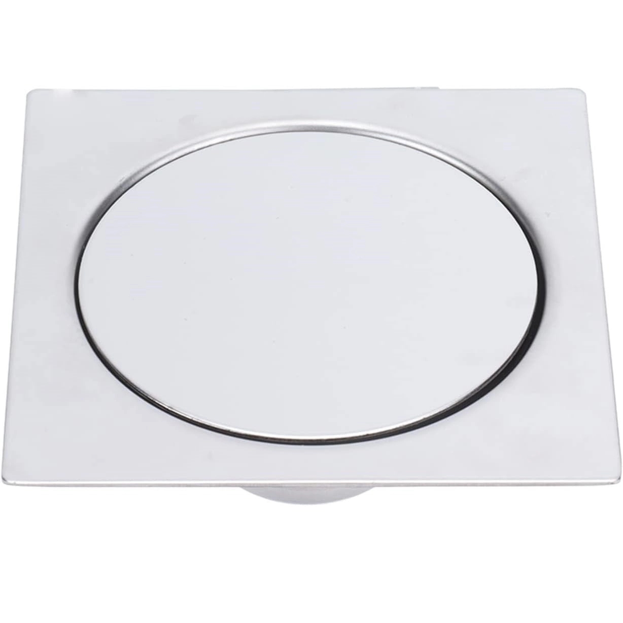 Aquieen 6x6 Inches Square Pop-Up Grating | SS304 Stainless Steel Floor Drain with Chrome Finish | Shower Waste Water Drain | Bathroom and Kitchen Grating by Aquieen : Colours available: Chrome