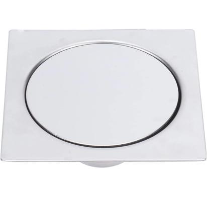 Aquieen 6x6 Inches Square Pop-Up Grating | SS304 Stainless Steel Floor Drain with Chrome Finish | Shower Waste Water Drain | Bathroom and Kitchen Grating by Aquieen : Colours available: Chrome