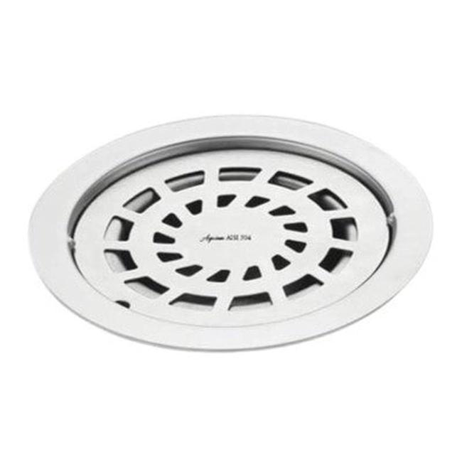 Aquieen 5x5 Inch Floor Grating / Drainer In Matte Finish | Round Design & SS304 Drainer | Anti-Clog & Drain Cover & Kitchen