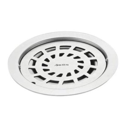 Aquieen 5x5 Inch Floor Grating / Drainer In Matte Finish | Round Design & SS304 Drainer | Anti-Clog & Drain Cover & Kitchen by Aquieen : Colours available: Chrome