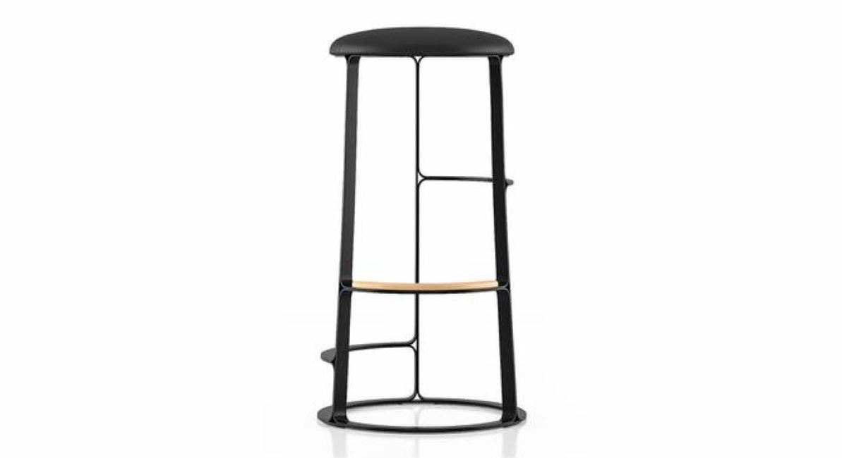 Urban Ladder Samantha Leatherette Bar Stool In Black 1